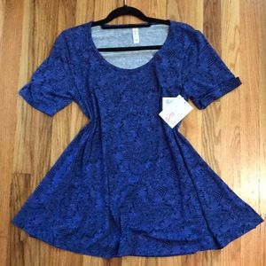 NWT LuLaRoe Small Perfect tee - blue and black